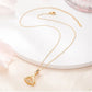 Gold plated fan necklace